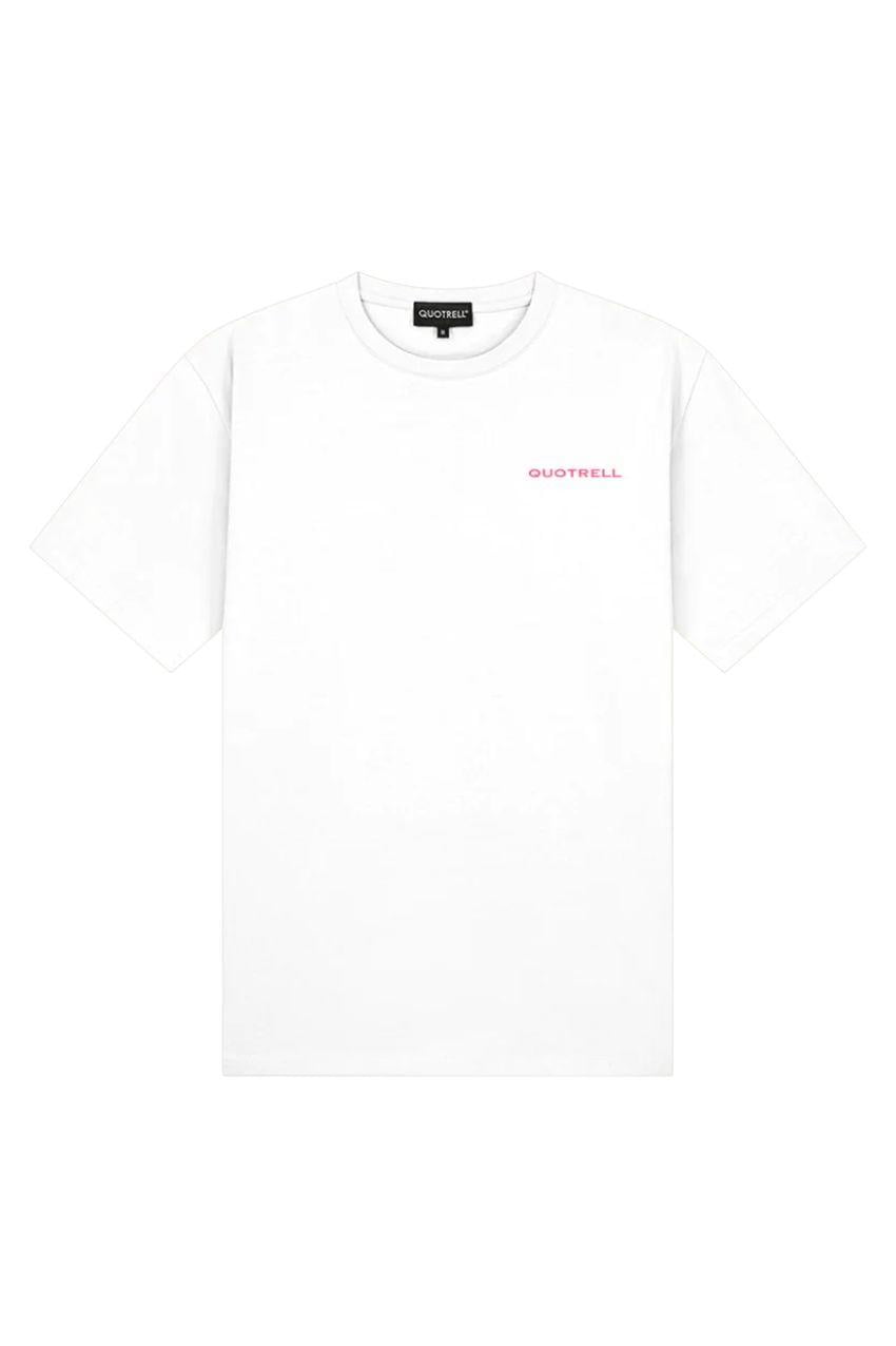 Quotrell TH39941 Worldwide T-Shirt White/Pink