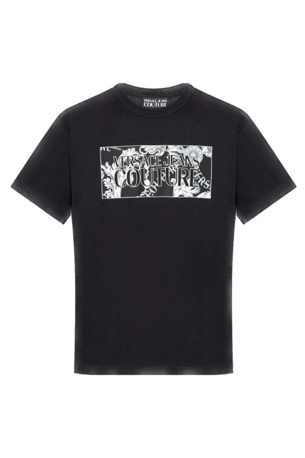 Versace Jeans Couture T-Shirt Pearls Logo Square Black