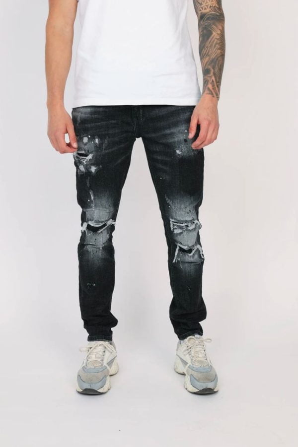 Amicci Cesare Slim-Fit Jeans Black