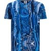 Carlo Colucci C3090 T-Shirt Knit Print Blue