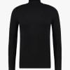 Purewhite Essential Knit Mockneck LS Black