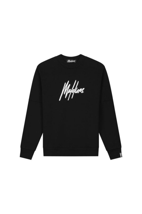 Malelions Duo Essentials Sweater Black/White