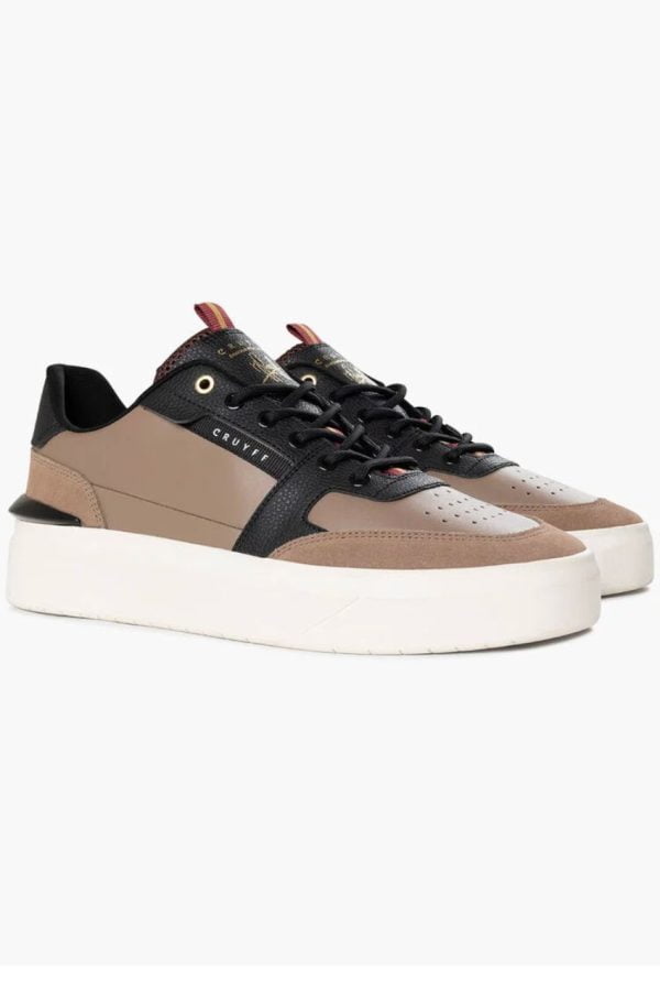 Cruyff Endorsed Tennis Sneakers Taupe/Black/Brown