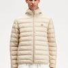 Fred Perry Hooded Insulated Jacket Oatmeal