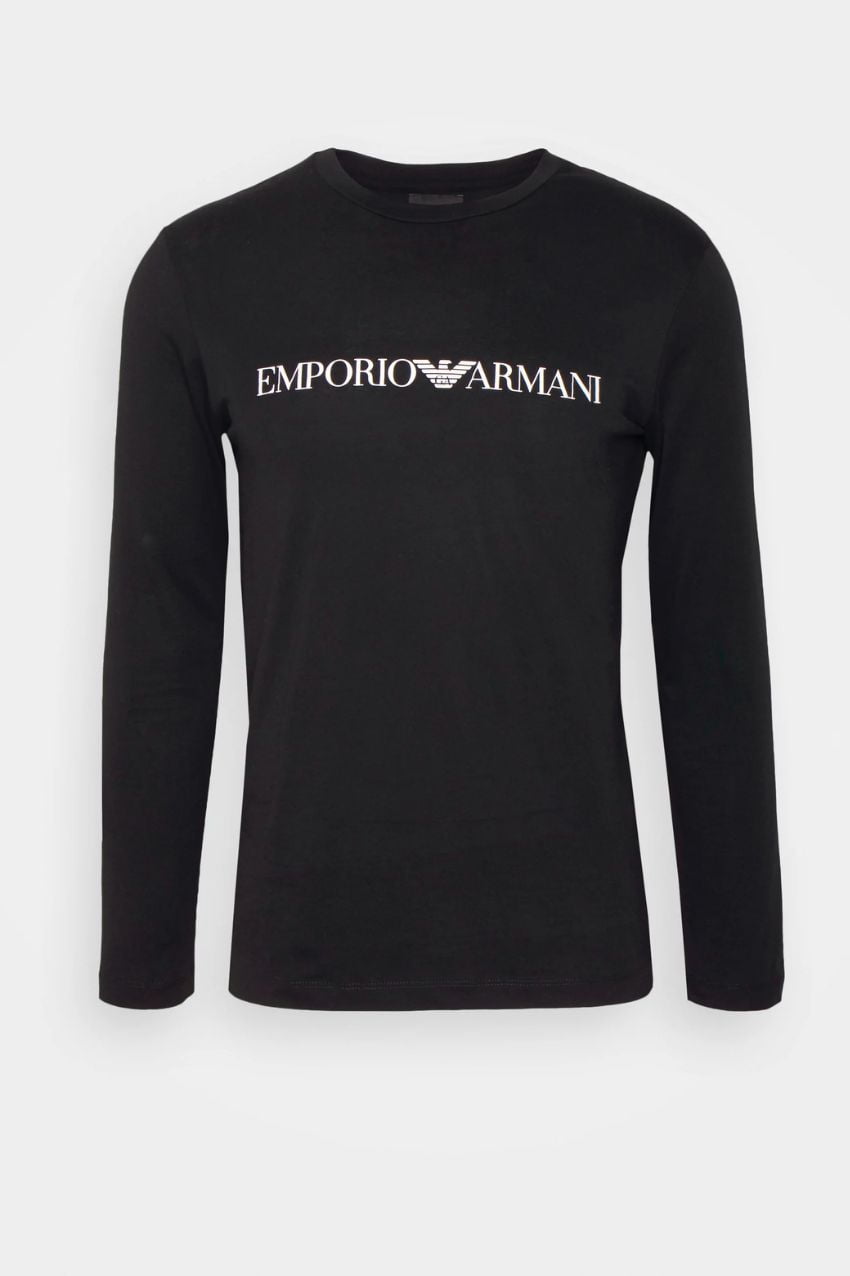 Emporio Armani Long Sleeve Print Black