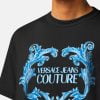 Versace Jeans Couture Logo T-shirt Print Baroque Black