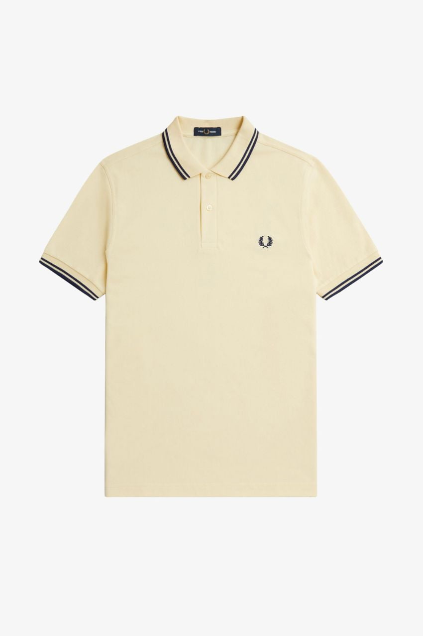 Fred Perry Twin Tipped Polo Ice Cream/French Navy