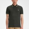 Twin Tipped Fred Perry Polo Fieldgreen/Oatme