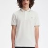 Fred Perry Twin Tipped Polo Snow White/Oatmeal/Warm Stone