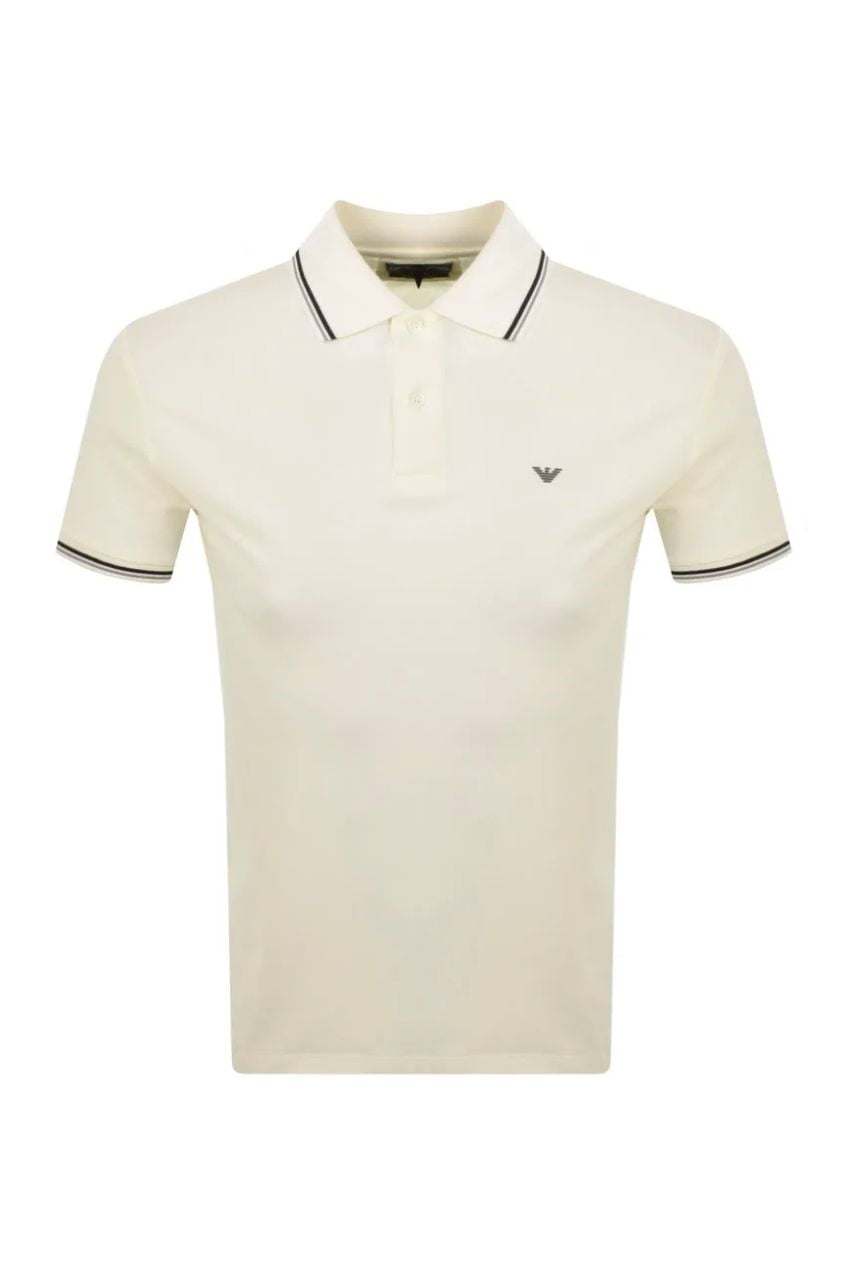 Emporio Armani Jersey Polo Shirt Vanille