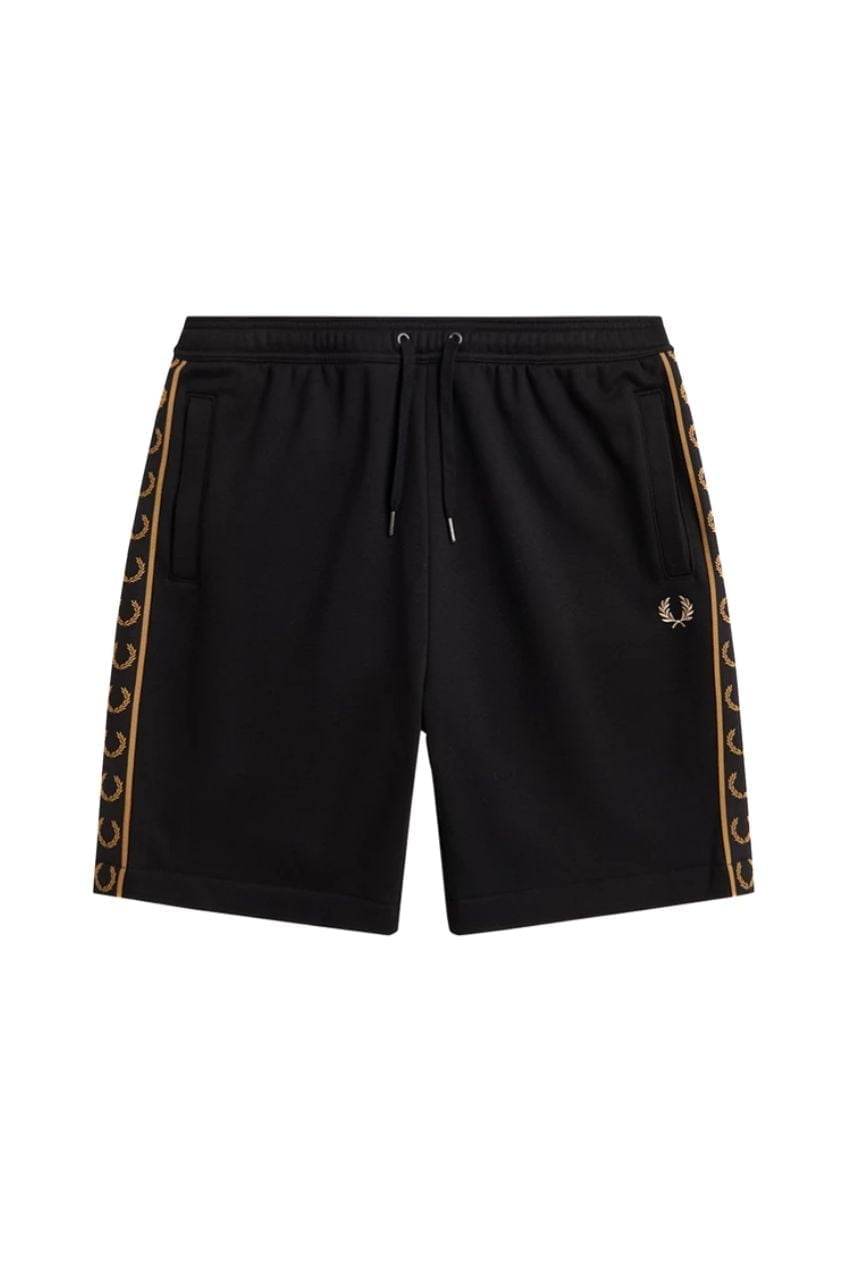 Fred Perry Taped Sweat Short Black/Warm Stone