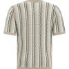 Pure Path Striped Knitwear Shirt Sand