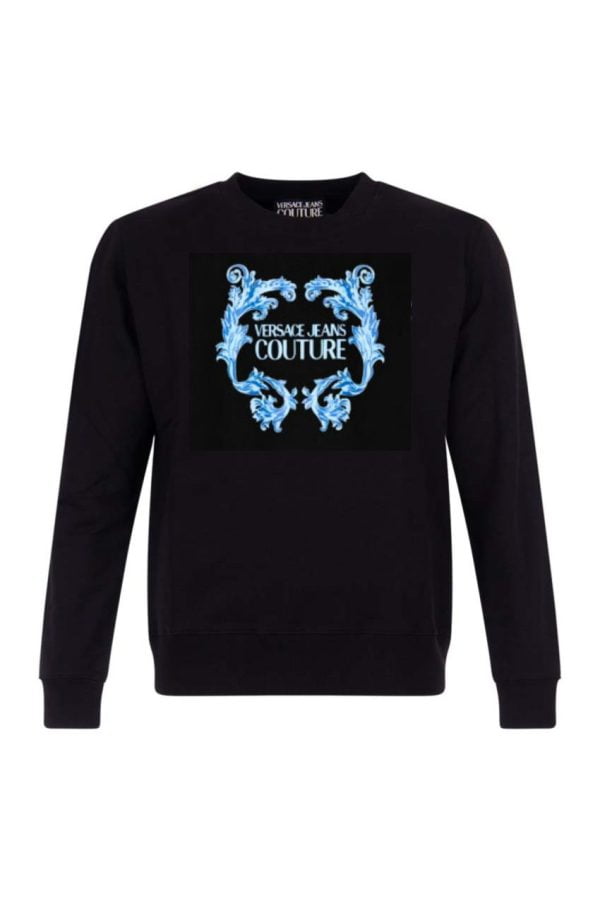 Versace Jeans Couture Sweater Logo Baroque Black