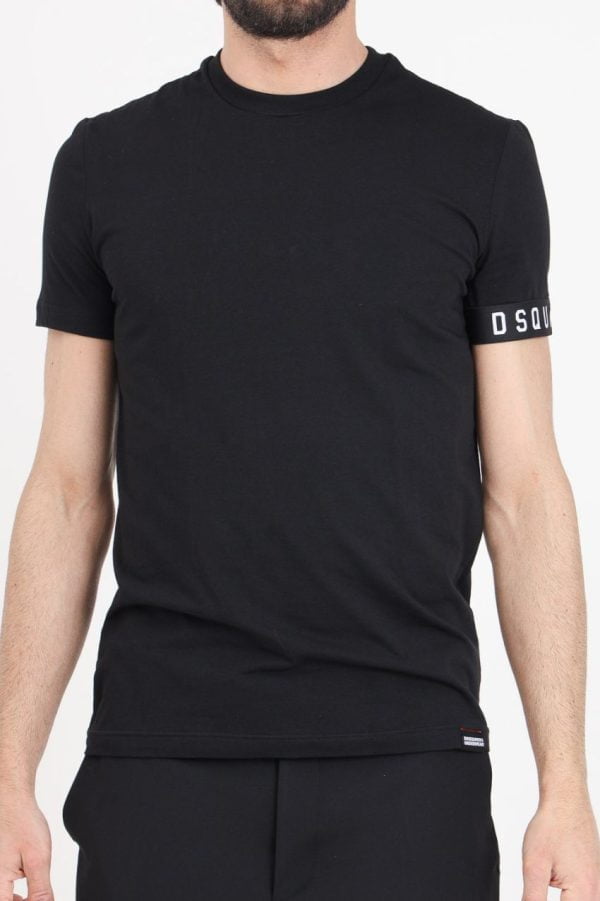 DSquared2 Round Neck T-Shirt Black/White