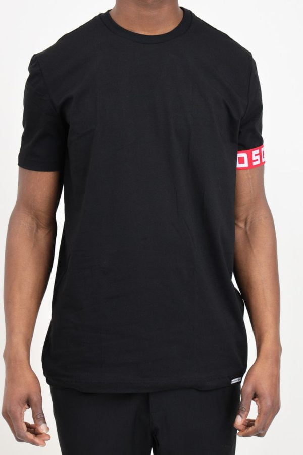 DSquared2 Round Neck T-Shirt Black/Red/White