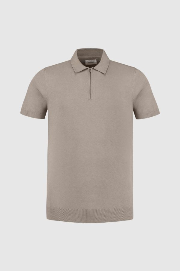 Pure Path 24010804 Halfzip Knit Polo Taupe