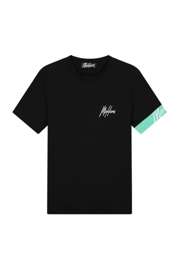 Malelions Captain T-Shirt 2.0 Black/Turquoise