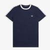 Fred Perry Taped Ringer Carbon Blue