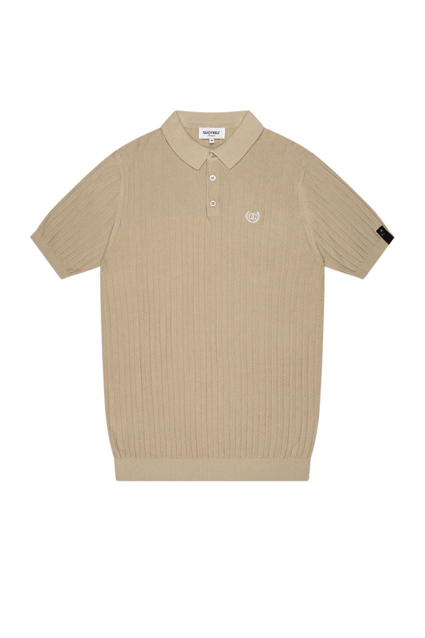 Jay Knitted Polo Quotrell Off Beige/Off White