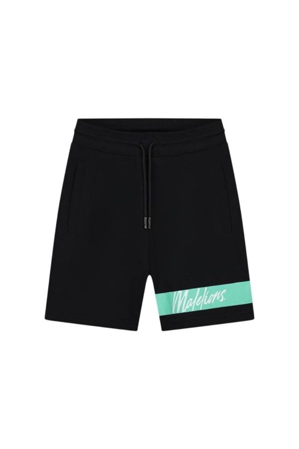 Malelions Captain Shorts Black/Turquoise