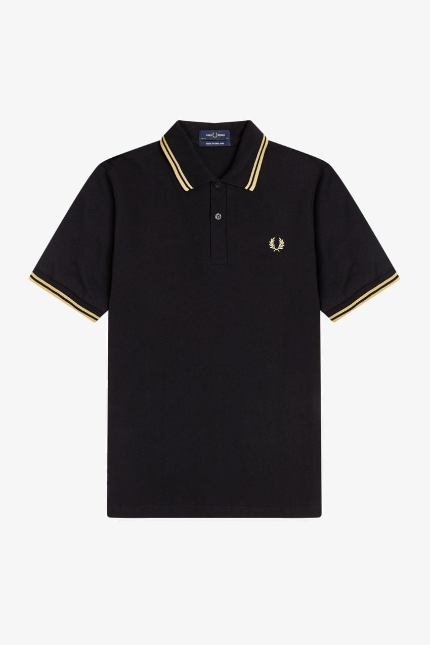 Fred Perry Twin Tipped Polo Black/Champagne